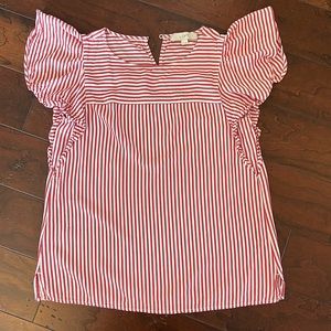 Loft ruffle sleeve top